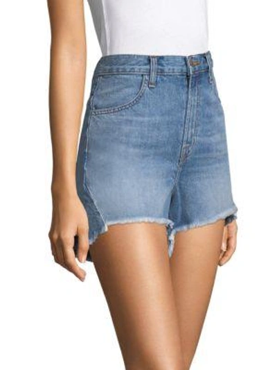 Shop J Brand Joan High Rise Denim Shorts In Hydra