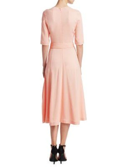 Shop Altuzarra Elena A-line Belted Dress In Pastel Pink