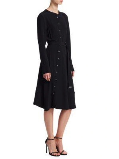 Shop Altuzarra Baelle Asymmetrical Button Front Dress In Black