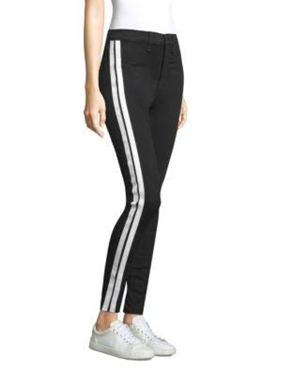 Shop Rag & Bone Mito Tuxedo Stripe Stretch Trousers In Black