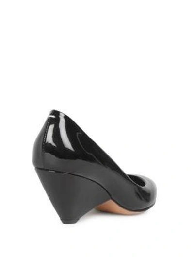 Shop Maison Margiela Patent Leather Cone Heel Pumps In Black