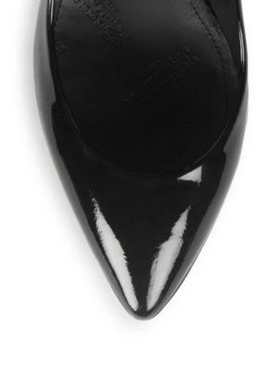 Shop Maison Margiela Patent Leather Cone Heel Pumps In Black