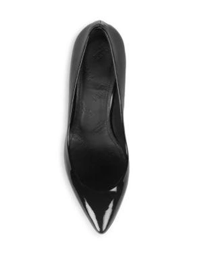Shop Maison Margiela Patent Leather Cone Heel Pumps In Black
