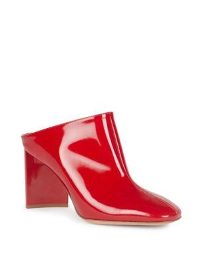 Shop Maison Margiela Patent Leather Mules In Red