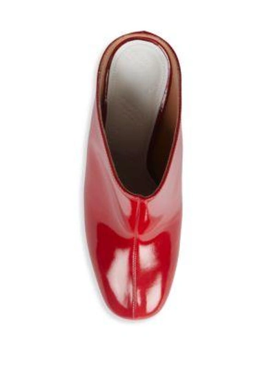 Shop Maison Margiela Patent Leather Mules In Red