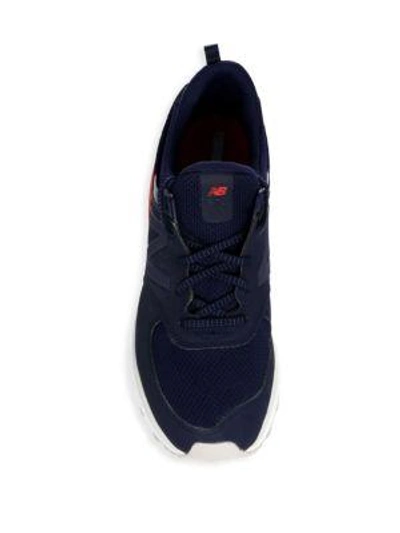 Shop New Balance 574 Sport Suede & Mesh Sneakers In Navy