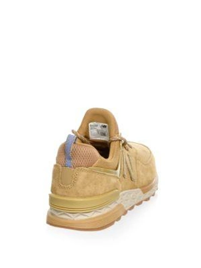 Shop New Balance Suede Lace-up Sneaker In Beige