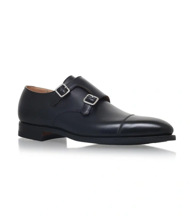 Shop Crockett & Jones Lowndes Monk Shoes In Black