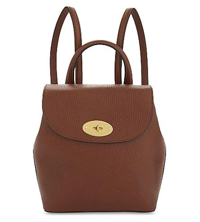 Shop Mulberry Mini Bayswater Leather Backpack In Oak