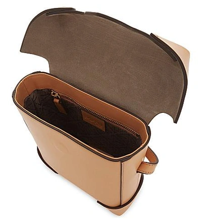 Shop Manu Atelier Pristine Mini Leather Shoulder Bag In Antique Peach