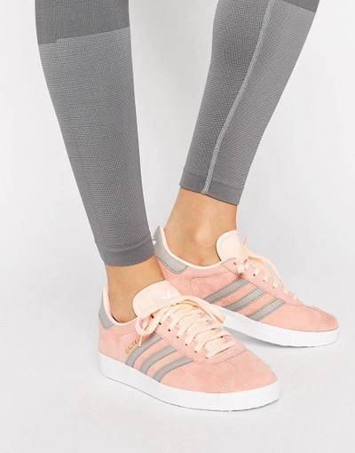 Shop Adidas Originals Haze Coral Gazelle Sneakers - Pink