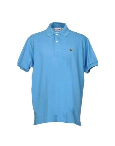 Shop Lacoste Polo Shirt In Pastel Blue