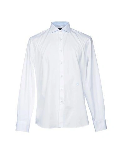 Shop Tru Trussardi Shirts In White
