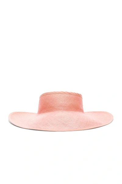 Shop Sensi Studio Long Brim Visera Visor In Rose & Rose