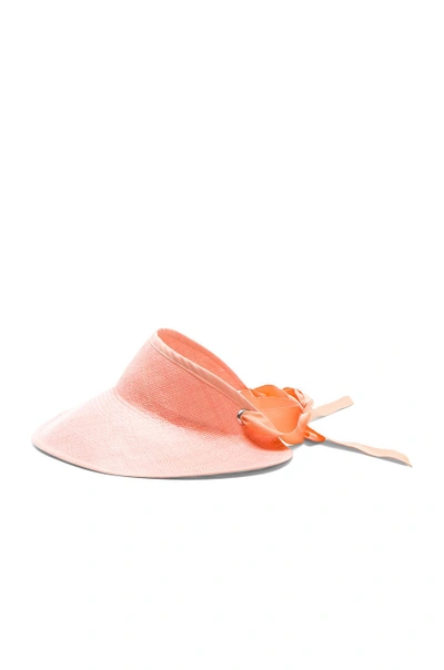 Shop Sensi Studio Long Brim Visera Visor In Rose & Rose