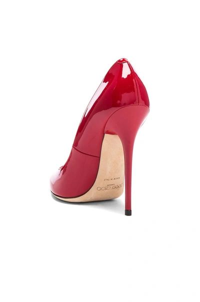 Shop Jimmy Choo Anouk 120 Patent Leather Pump In Red