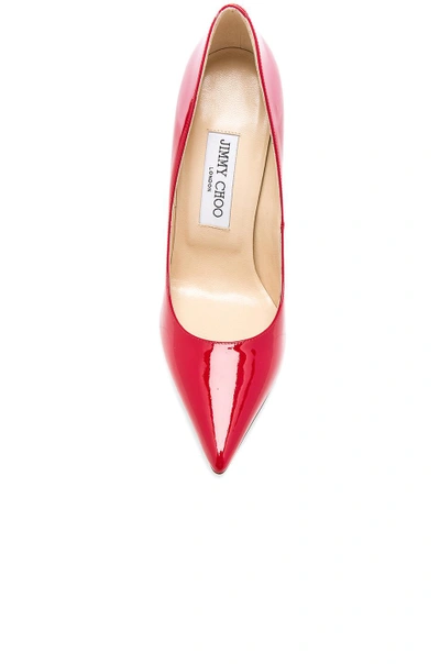 Shop Jimmy Choo Anouk 120 Patent Leather Pump In Red