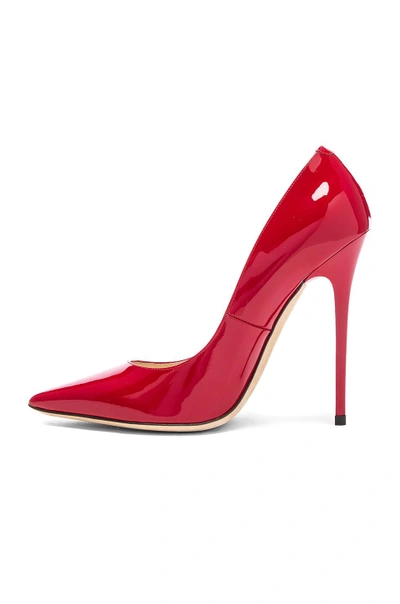 Shop Jimmy Choo Anouk 120 Patent Leather Pump In Red