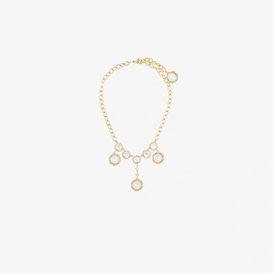 Shop Dolce & Gabbana Clock Pendant Necklace In Metallic