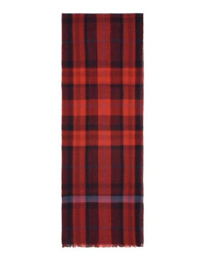 Shop Burberry Man Scarf Red Size - Cotton