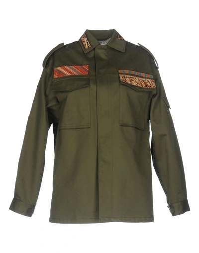 Shop Valentino Jacket In Military Green