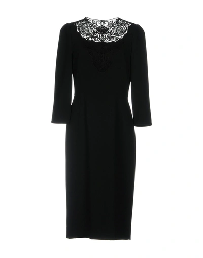 Dolce & Gabbana Midi Dresses In Black