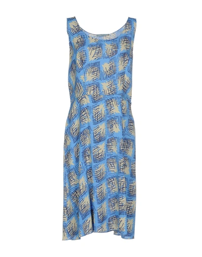 Shop Prada Knee-length Dresses In Azure