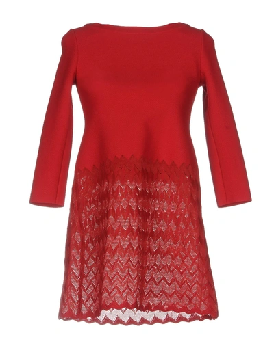 Shop Alaïa Short Dress In Red