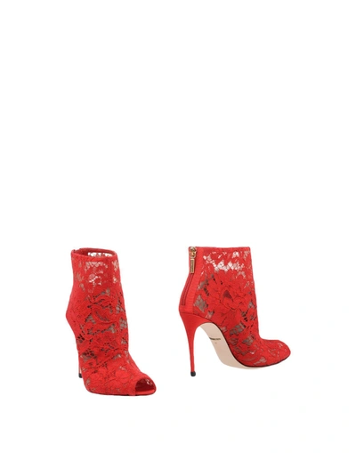 Shop Dolce & Gabbana Ankle Boot In Red