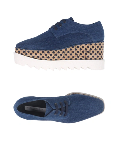 Shop Stella Mccartney Lace-up Shoes In Blue