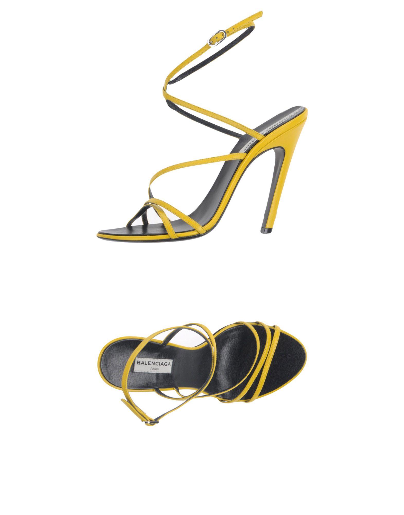 yellow balenciaga sandals