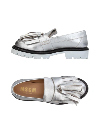 Shop Msgm Loafers In Silver