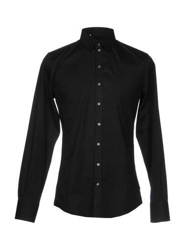 Shop Dolce & Gabbana Man Shirt Black Size 15 ¾ Cotton, Elastane