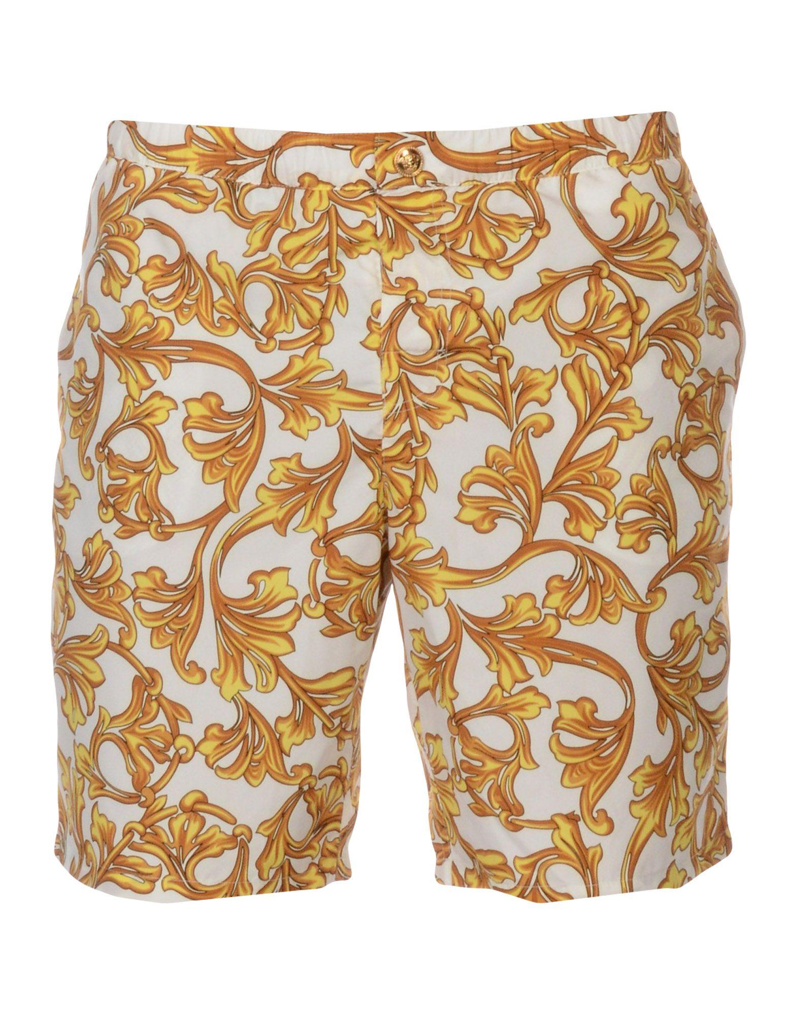 white versace swim shorts