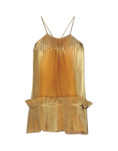 Shop Stella Mccartney Woman Top Gold Size 4-6 Polyester