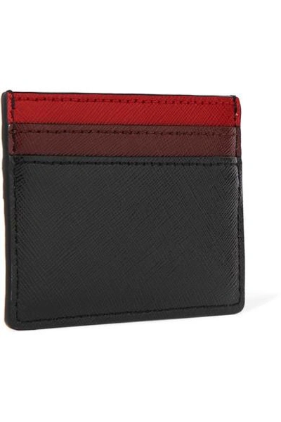 Shop Marc Jacobs Textured-leather Cardholder In Black