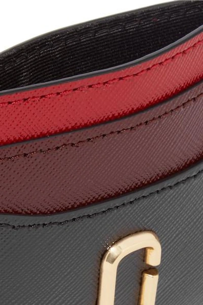 Shop Marc Jacobs Textured-leather Cardholder In Black