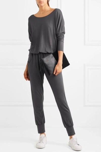 Shop Eberjey Umma Stretch-modal Jersey Top In Charcoal