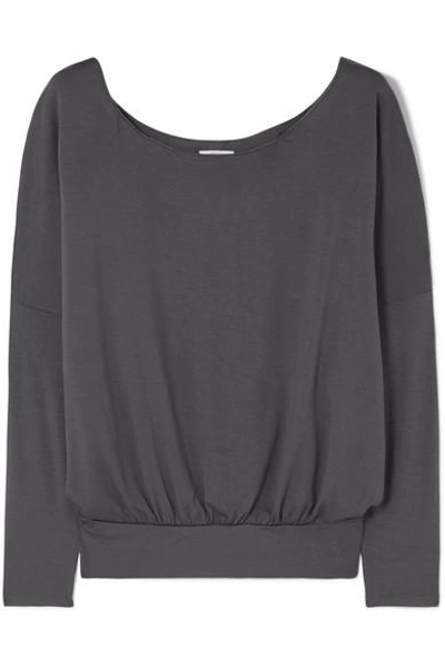 Shop Eberjey Umma Stretch-modal Jersey Top In Charcoal