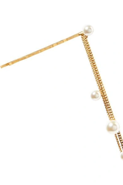 Shop Jennifer Behr Gold-plated Swarovski Pearl Hair Slide