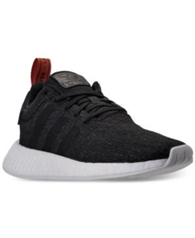 Shop Adidas Originals Adidas Men's Nmd R2 Casual Sneakers From Finish Line In Core Black/core Black/fut