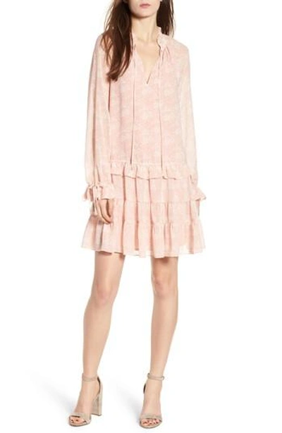 Shop Rebecca Minkoff Dylan Drop Waist Dress In Light Pink Multi