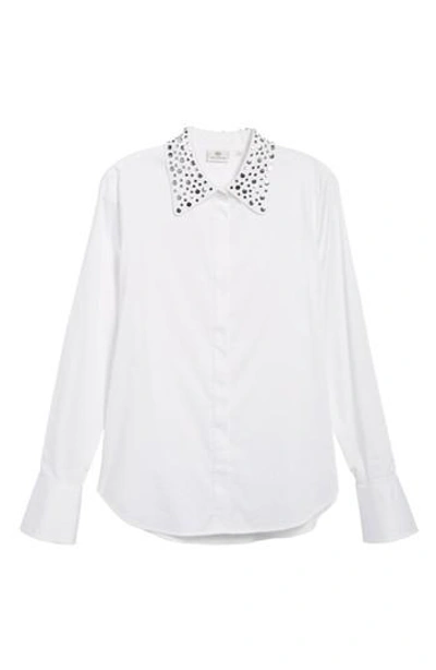 Shop Ag Camilla Studded Shirt In True White