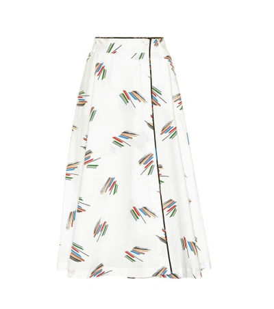 Shop Gabriela Hearst Nellie Cotton Skirt In White