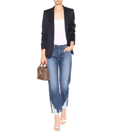 Shop 3x1 W3 Higher Ground Cropped Boyfriend Jeans In Blue