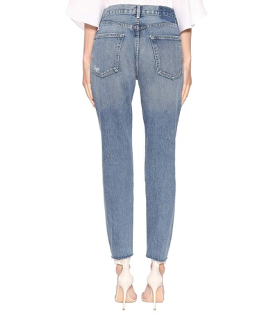 Shop Frame Le Original Skinny Distressed Jeans In Blue