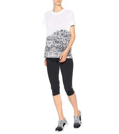 Shop Adidas By Stella Mccartney Run Printed T-shirt In White