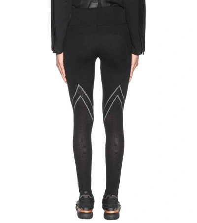 Shop Y-3 Knitted Wool-blend Tights In Black