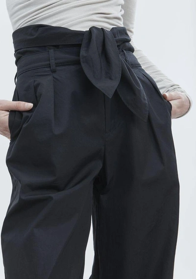 Shop Alexander Wang Poplin Pleat Front Pant In Black