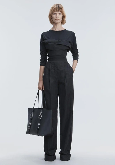 Shop Alexander Wang Deconstructed Poplin Jumpsuit In Black